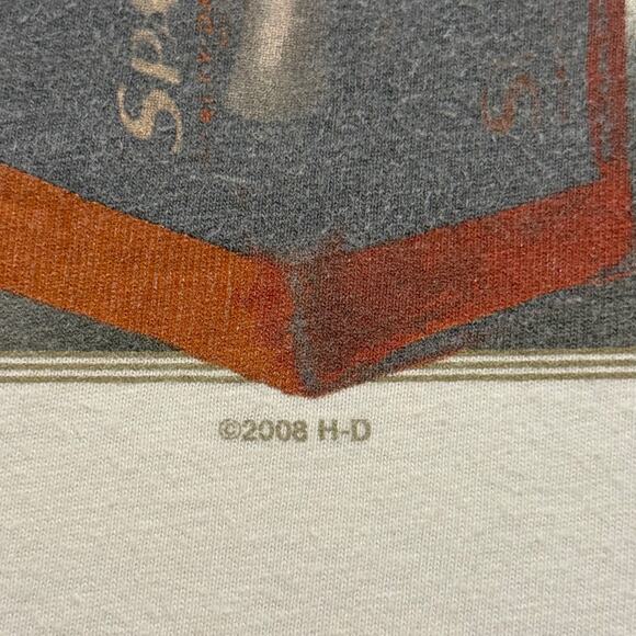 Harley Davidson Shirt Mens Large Long Sleeve Pinup Graphic Biker 2008 Y2K - Picture 6 of 12